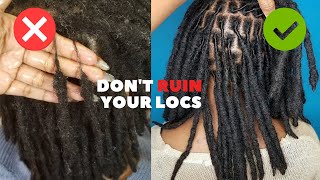 5 Ways to Ruin Locs Two Strand Twist Starter Locs on 4C Hair  Avoid Loc Damage [upl. by Cirdnek849]