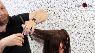 Haircut Tutorial  How to Cut Layers  TheSalonGuy [upl. by Carlyn]