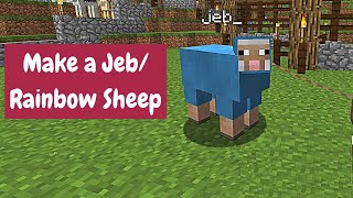 How To Make a Jeb SheepMake a Rainbow Sheep  Minecraft TutorialEaster Egg [upl. by Oloap]