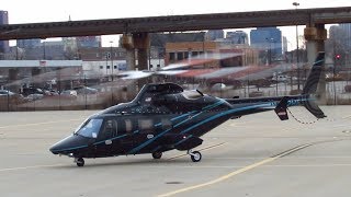 HeliFlite Bell 430 N432HF Helicopter Landing at Vertiport Chicago 43IL 03052018 [upl. by Arym726]