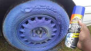 New armorall heavyduty wheel amp tire cleaner demo review goes on blue 😆 lol [upl. by Nnylirehs]