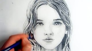 How To Draw A Female Face Step By Step [upl. by Vivyan876]