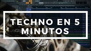 Techno en 5 Minutos FLP Gratis  FL Studio Tutorial [upl. by Reh]