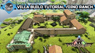 ARK Survival Evolved  How to Build a Large House with Dino Pen  Villa Base Design No Mods [upl. by Schaffer]