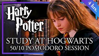 STUDY AT HOGWARTS  5010 Long Pomodoro Session  Harry Potter ASMR [upl. by Darnall]