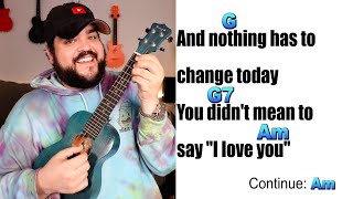 I LOVE YOU  Billie Eilish  Ukulele Cover amp Play Along with Chords amp Lyrics [upl. by Oruasi208]