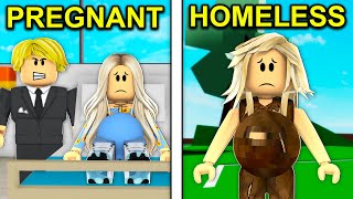 Pregnant AND Homeless Roblox Brookhaven [upl. by Draude]