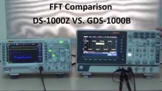 GW Instek  The comparison of FFT Function Digital Oscilloscope GDS1000B vs DS1000Z [upl. by Aivonas9]