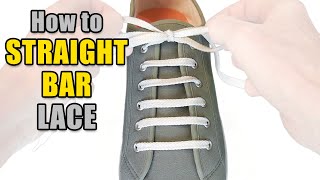 Straight Bar Lacing Tutorial – Professor Shoelace [upl. by Ahsaetan]