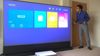 Vividstorm Motorized FloorRising ALR Screen Ideal for 4K UST Projector [upl. by Chemash]