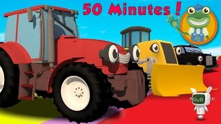 Trevor The Tractor and MORE Trucks for Toddlers  Geckos Garage [upl. by Blakelee]