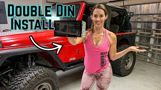 Installing A DOUBLE DIN Stereo into A Jeep Wrangler TJLJ [upl. by Letnuahs]