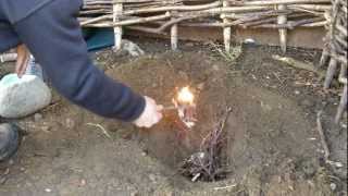 Prehistoric copper smelting in a pit [upl. by Allisirp]