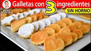 GALLETAS CON 3 INGREDIENTES SIN HORNO [upl. by Iadrahc]