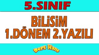 5Sınıf Bilişim Teknolojileri 1Dönem 2Yazılı Sınavı  5sınıf bilişim sınavı [upl. by Errised]