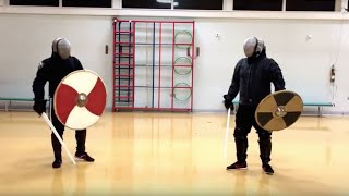 Sword and Shield sparring Nick vs Mike [upl. by Iggie]