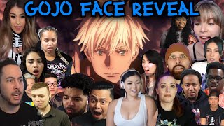 GOJO FACE REVEAL AND DOMAIN EXPANSION Reaction Mashup  Jujutsu Kaisen Episode 7 Reaction Mashup [upl. by Dijam216]