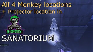 Outbreak Easter Egg Guide All 4 Monkey locations in Sanatorium  Projector location [upl. by Krahling914]