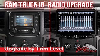 20132018 RAM Truck Radio Upgrade by Trim Level  HEIGH10  Integrated 10Inch Infotainment system [upl. by Gladdie817]