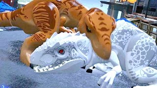 LEGO Jurassic World  Indominus Rex VS TRex  Ending Full Battle [upl. by Azal19]