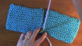 Invisible Mattress Stitch on Garter Stitch seams [upl. by Diet16]