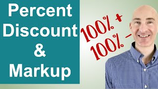 Percent Discount and Percent Markup Examples [upl. by Kirschner]