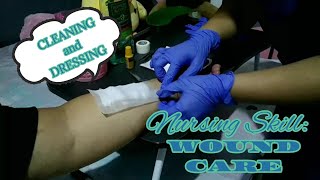 WOUND CARE Cleaning and Dressing  Return Demonstration [upl. by Sidoma928]