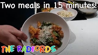 Two Tasty Meals In Under 15 Mins Cooking On A Budget  The Radford Family [upl. by Ainesey]