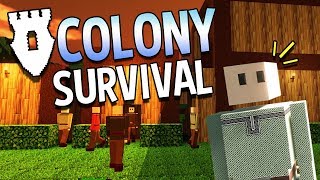 Colony Survival  1  Shared Kingdom 4Player Online [upl. by Ennovyahs22]