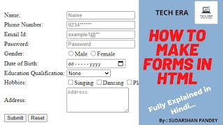 Learn How To Make Registration Form In HTML [upl. by Neelrihs368]