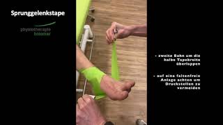 Sprunggelenk Tape Tutorial Kinesiologie Anlage  Training amp Reha [upl. by Blossom]