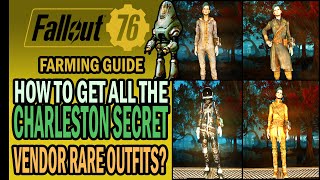 Fallout 76  How to FARM the Charleston SECRET VENDOR  11 RARE Outfit Display  Farming Guide [upl. by Asilav164]