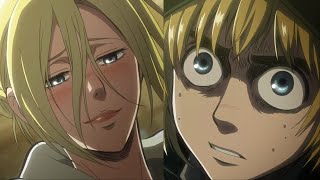 Annie reveals she is the Female Titan  Armin x Annie AruAni Moments English Dub [upl. by Ddot]