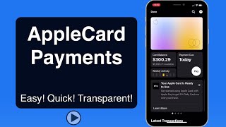 AppleCard Payments Tutorial  Easy Quick Transparent [upl. by Shevlo]