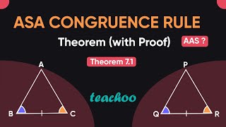 ASA Congruence Rule  Theorem 71 Class 9 with Proof  4  Triangles Class 9 [upl. by Khalin]