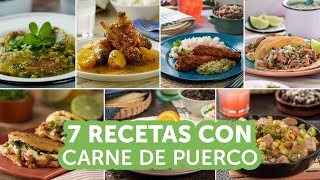 7 recetas con carne de puerco  Kiwilimón [upl. by Anelleh]