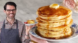 FLUFFY Pancakes Recipe [upl. by Justinian]