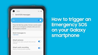 How to trigger an Emergency SOS on your Galaxy smartphone [upl. by Columba580]