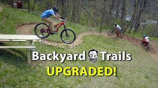 Backyard MTB Trails with quotSicknic Tablequot  Berm Creek Upgrades [upl. by Tare]