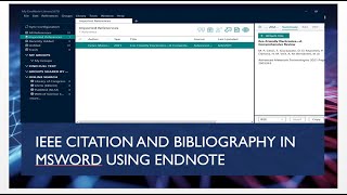 how to insert IEEE citation and bibliography in msword using endnote IEEE references short shorts [upl. by Appledorf]