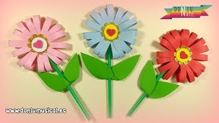 Cómo hacer FLORES DE PAPEL en 5 minutos 🌸🌼🌺 RECICLAJE [upl. by Ailehpo]