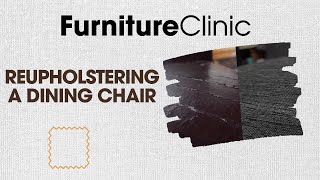 Reupholstering A Dining Chair Replacing old Leather for Fabric [upl. by Kauslick]