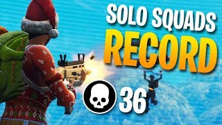 36 KILLS SOLO vs SQUADS Personal Record Fortnite Battle Royale [upl. by Nicks]