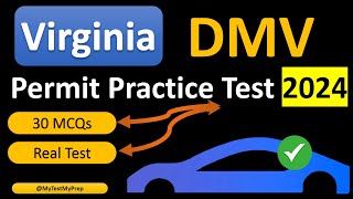 Virginia DMV Permit Practice Test 2024  Part A  30 Key Questions amp Answers [upl. by Eninaej731]