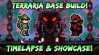 Terraria Base Build Timelapse for Calamity Rogue Lets Play with Hellevator amp NPC Prison [upl. by Essyla656]