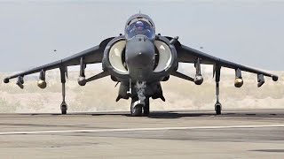 McDonnell Douglas AV8B Harrier Take Off and Landing United States Marines [upl. by Elizabet]