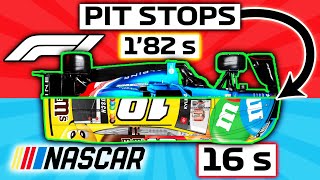 PIT STOP 💥 ¿El MÁS RÁPIDO FORMULA 1 vs NASCAR 🔥 vs INDYCAR vs FORMULA E vs WEC Repostajes  F1 [upl. by Macrae]