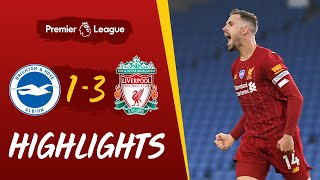 Highlights Brighton 13 Liverpool  Salahs double amp Hendersons screamer wins it [upl. by Odilia639]