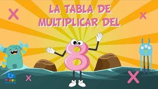 La tabla de multiplicar del 8  Vídeos Educativos para Niños [upl. by Assilem415]