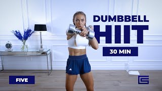 30 MINUTE DUMBBELL HIIT WORKOUT  Bodyweight  Complex Series  Day 5 [upl. by Aicrop]